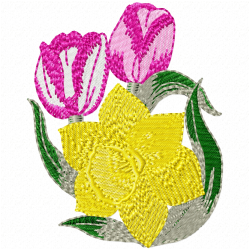 Flowers Embroidery Design 4